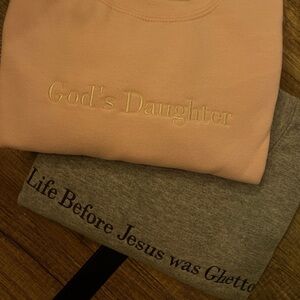 Pink God's Daughter Sweatshirt